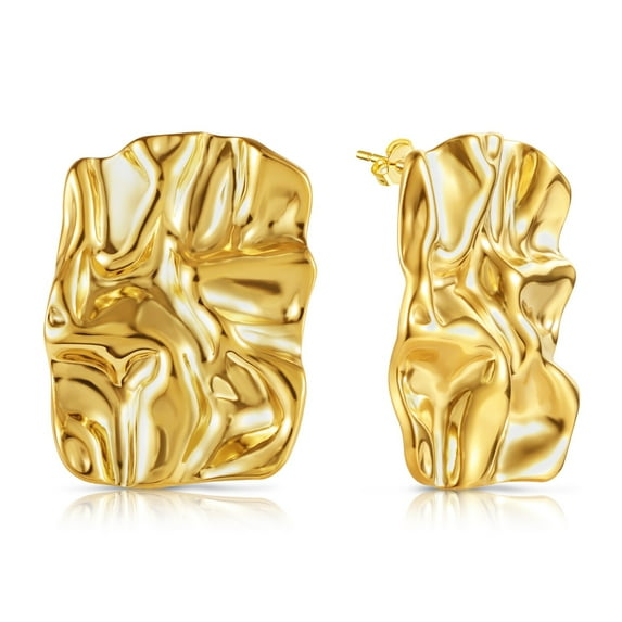 Lancharmed Gold Plated Earrings for Womens,Rectangular Earring Birthday Gifts for Women