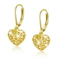 thumbnail image 1 of Lancharmed Gold Plated Earrings for Womens,Skeleton Heart Earring Wedding Gifts, 1 of 7