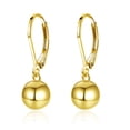 thumbnail image 1 of Lancharmed Gold Plated Earrings for Womens Trendy,Orb Pendant Earring Valentine Gift, 1 of 8