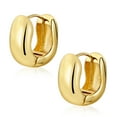 thumbnail image 1 of Lancharmed Gold Plated Hypoallergenic Earrings,Wide U Shape Circles Earring Mama Gifts, 1 of 7
