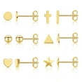 thumbnail image 1 of Lancharmed Gold Plated Stud Earrings for Women, 1 of 7