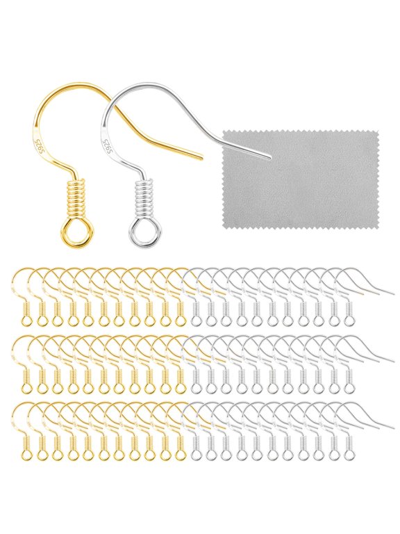 Gold Plated Stud Earrings for Womens,100Pc Ear Hooks Earring Sisters Gifts form Sister