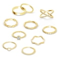thumbnail image 1 of Lancharmed Ring Set 14K Gold Plated Rings 10Pcs Size 8 Gifts for Sister, 1 of 8