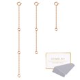 thumbnail image 1 of Lancharmed Rose Gold Plated Round Clasp Wide Flat Cross Chain Extender Jewellery Clasp Necklace Extenders for Women 3Pcs Women Gifts for Birthday, 1 of 8