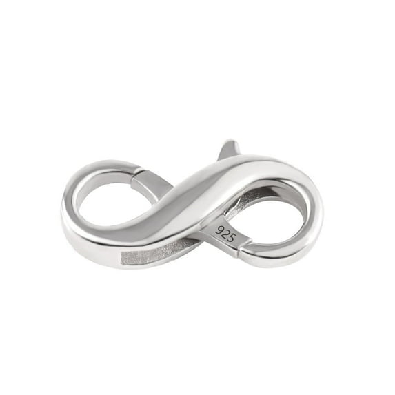 LANCHARMED Silver Necklace Extender with 8-Character Necklace Clasp,Jewelry Extension for Women