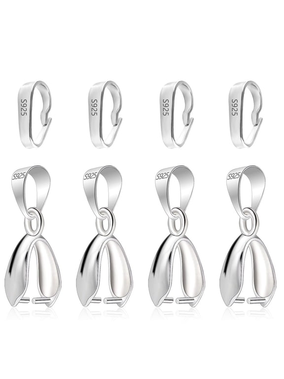 Silver Bracelet Necklace Extenders Silver Plated Connecting Clasp Loose Clasp 8Pcs Necklace Jewellery Clasp Necklace Extenders for Women Teacher Gifts for Women