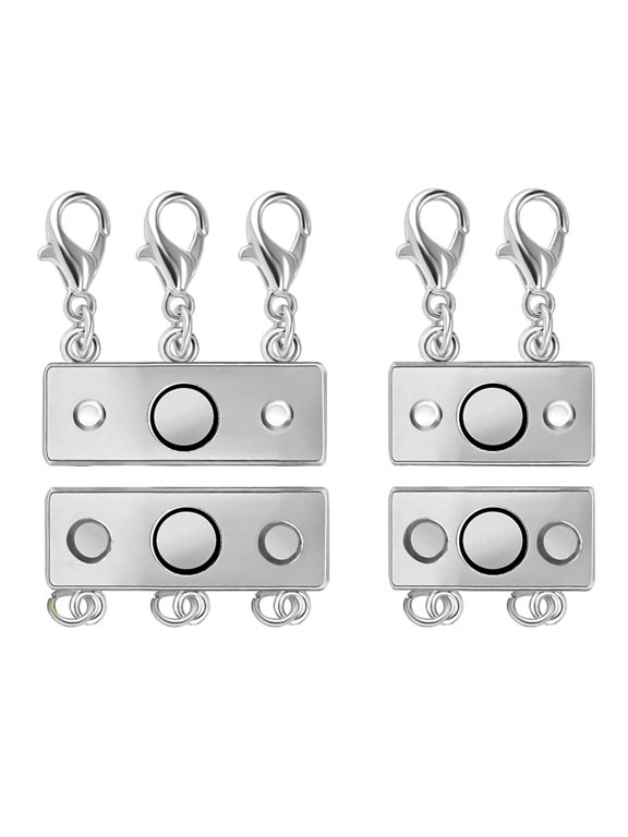 Silver Bracelet Silver Plated Connecting Clasp Lobster 2 Magnetic Jewellery Clasp Necklace for Women Gifts