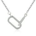 thumbnail image 1 of Lancharmed Silver Plated Choker Necklace for Women U Cross One Side Zirconia Necklace Gift for Women, 1 of 8