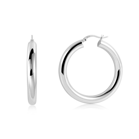 Lancharmed Silver Plated Cute Earrings,Hollow Tube Circles Earring Valentine'S Day Gift