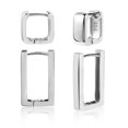 thumbnail image 1 of Lancharmed Silver Plated Cute Earrings,Square Rectangle 2 Pairs Earring New Years Gifts, 1 of 9