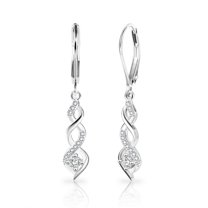 Lancharmed Silver Plated Earrings for Mother,Zircon Pendant Earring Gifts for Friend Woman