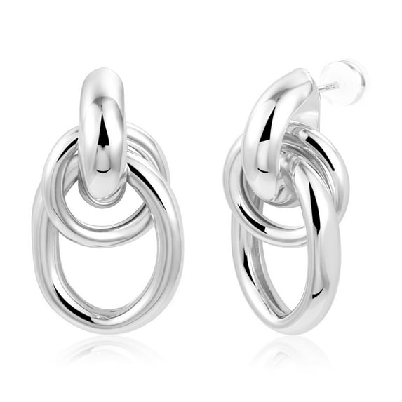 Lancharmed Silver Plated Hypoallergenic Earrings,Geometric Stud Earring Birthday Gifts for Mom