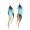 thumbnail image 1 of Lancharmed Silver Plated Hypoallergenic Earrings for Womens,Blue Feather Earring Gifts 2025 Women, 1 of 4