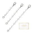 thumbnail image 1 of Lancharmed Silver Plated Lobster Clasp Love Extender Jewellery Clasp Necklace Extenders for Women 3Pcs Valentines Day Gifts for Him, 1 of 7