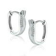 thumbnail image 1 of Lancharmed Silver Plated Women's Earrings,Crossed Zirconia Earring Gifts for Sister, 1 of 7