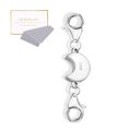 thumbnail image 1 of Lancharmed White Gold Plateds Magnetic Necklace Clasp Bracelet Clasp Moon Magnetic Jewellery Clasp Necklace Extenders for Women Friendship Gifts for Women, 1 of 7