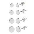 thumbnail image 1 of Lancharmed White Gold Plated Holiday Earrings,4 Pairs of Studs Earring Gifts for Women, 1 of 7