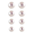 thumbnail image 1 of Lancharmed White Gold Plated Hypoallergenic Earrings for Womens,Four Pairs of Pearls Earring Valentines Day Gifts for Her Wife, 1 of 9