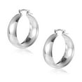 thumbnail image 1 of Lancharmed White Gold Plated Studs Earrings for Womens,Gradient Wide Face Circle Earring New Year Gifts, 1 of 9