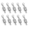 thumbnail image 1 of Lancharmed White Gold Plateds Attachmentscrew Magnetic Clasp 10Pcs Necklace Jewellery Clasp Necklace Extenders for Women Cheap Gifts, 1 of 7