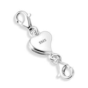 LANCHARMED White Gold Plated Magnetic Jewelry Necklace and Bracelet Extender Clasp for Women Gifts