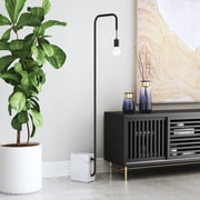 Lancia Floor Lamp Black Floor Lamp, Industrial Style, Works with dimmer Dimmer Not Included, Steel, Lighting Floor Lamps