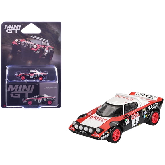 Lancia Stratos HF #4 Markku Alen - Ilkka Kivimaki Winner "Rally Sanremo" (1978) Limited Ed 1/64 Diecast Model Car by Mini GT