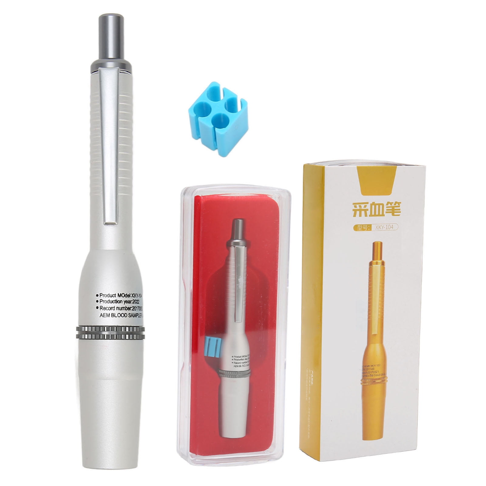 Lancing Device, Aluminum Alloy Safe Blood Lancet Pen Stasis Removal For