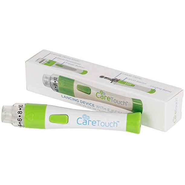 Lancing Device with Ejector for Diabetes Testing, Adjustable for