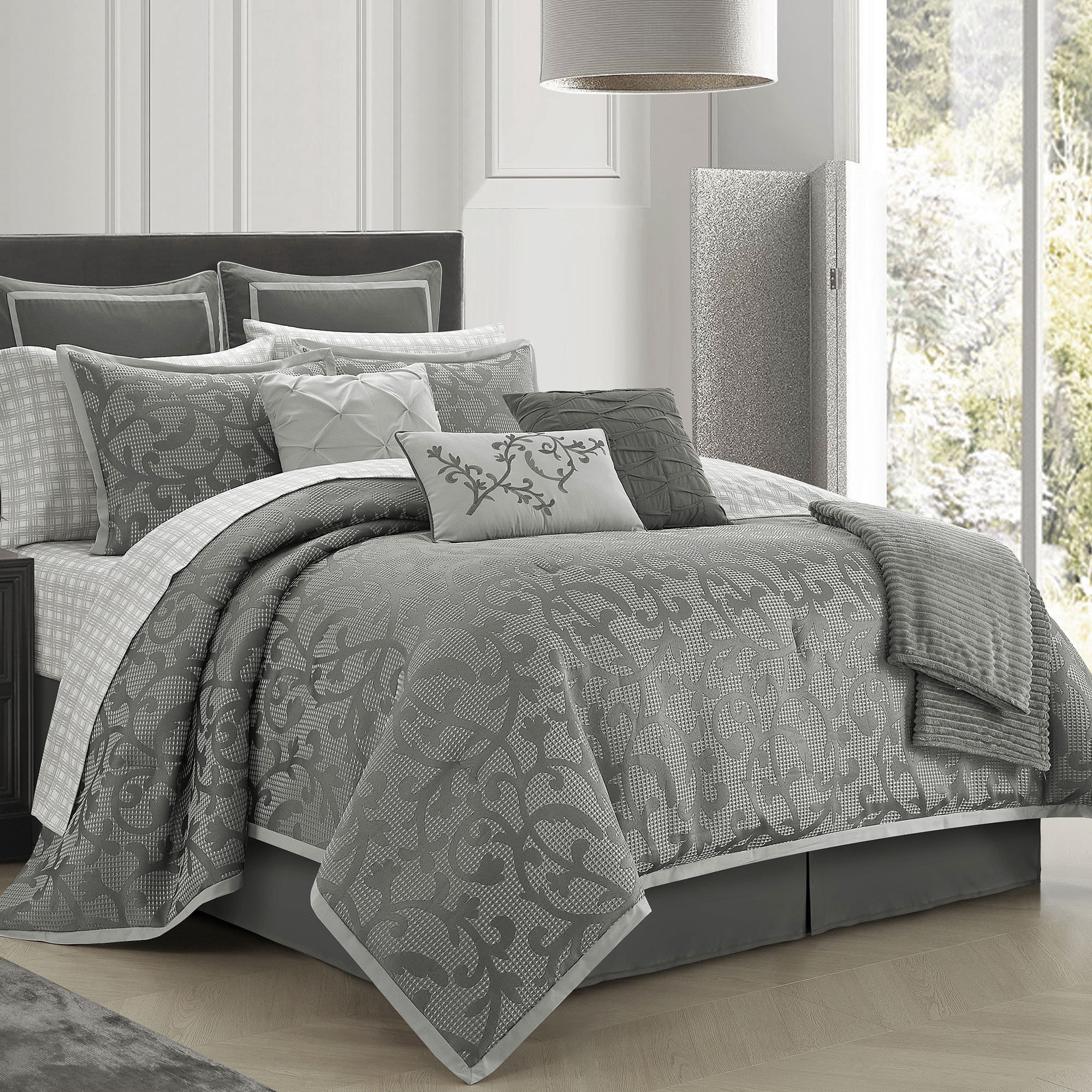 Best HD Pictures about  Gray Comforter Sets Queennull  with No AI Images