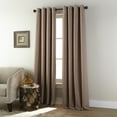 thumbnail image 1 of Lanco Alana Window Curtain Panel Grommet , Brown, 2" Header Size, Room Darkening, 54 x 84", 100% Polyester, 1 of 5