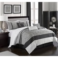thumbnail image 1 of Lanco Alexa Leaves Grey 7-Piece Comforter Set, Grey, Queen, Fill Polyester, 1 of 5