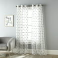 thumbnail image 1 of Lanco Amidala Clip Dot Semi-Sheer, Set of 2 Curtain Panel Pair, Grommet, Grey, 2" Header Size, Semi-Sheer, 37 x 84", 100% Polyester, 1 of 4