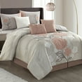 thumbnail image 1 of Lanco Anemone Floral 7 Piece Comforter Set Blush, Bed Size Queen, Fill Polyester, 1 of 7