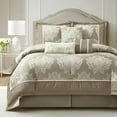 thumbnail image 1 of Lanco Beige Comforter Set Queen Size , Jacquard Bedding Set , All Season , Ultra-soft Comforters, 1 of 8