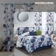 thumbnail image 1 of Lanco Blue/Purple Bedding Sets Queen with Comforter, 9 Piece, Home Decor, Premium Lightweight Microfiber, Bedskirt, Pillows & Shams, Curtains, 1 of 8