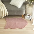 thumbnail image 1 of Lanco Blush Faux Rabbit Rug , Size 23.6"x 35.4" , Premium Ultra Soft Rug for Living Room Bedroom, 1 of 1