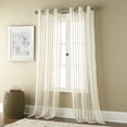 thumbnail image 1 of Lanco Cari Sheer Window Curtain Panel with Grommet Top, Gold, 37 x 84" (Set of 2), 1 of 2