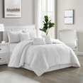 thumbnail image 1 of Lanco Chevron Shabby Chic 7 Piece Comforter Set White, Bed Size California King, 100% Polyester Fill, 1 of 6