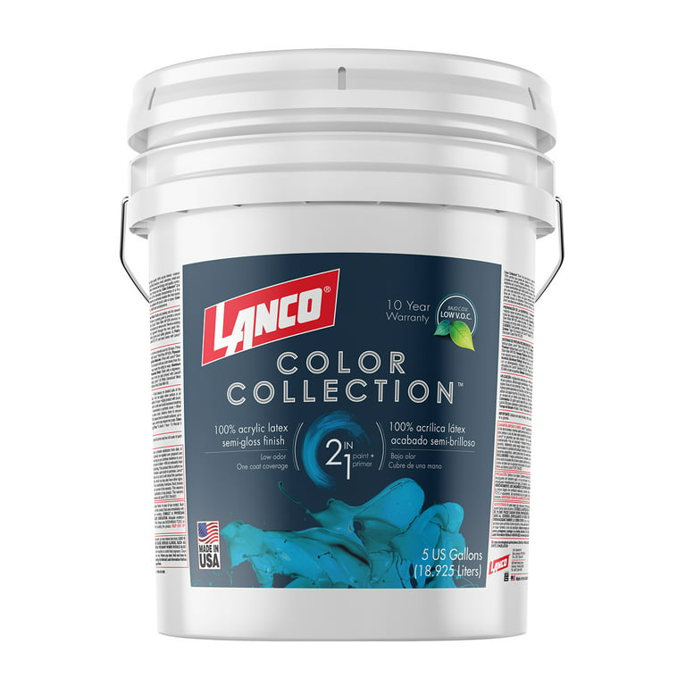 Lanco Color Collection Semi-Gloss Interior Wall & Trim Paint, Off-White, 1  Gallon
