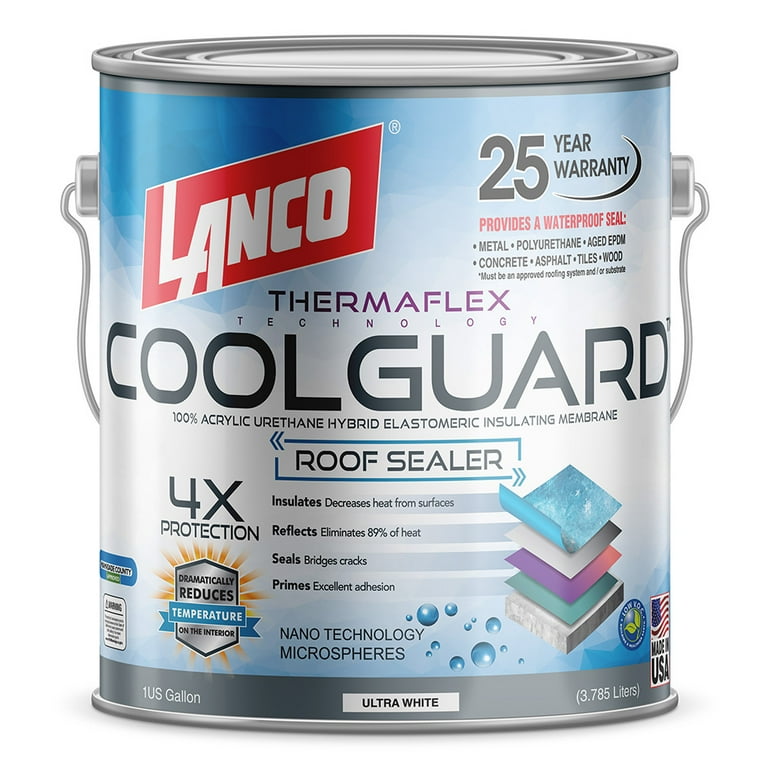 Coolguard 5 Gal. Insulating Elastomeric White Roof Sealer Coolguard 5 Gal. Insulating Elastomeric White Roof Sealer