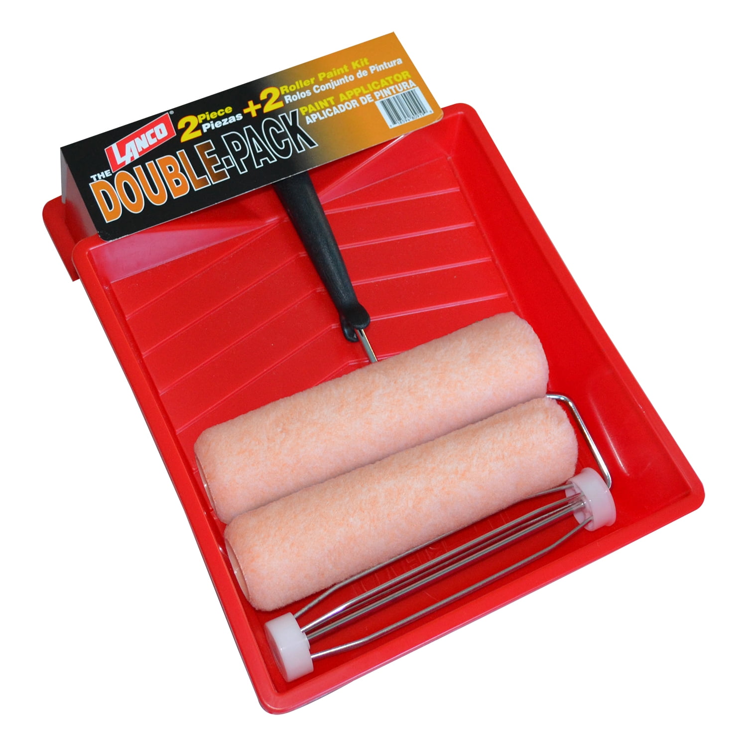 Lanco Double Pack Paint Kit, 4 Pieces Roller Tray Set