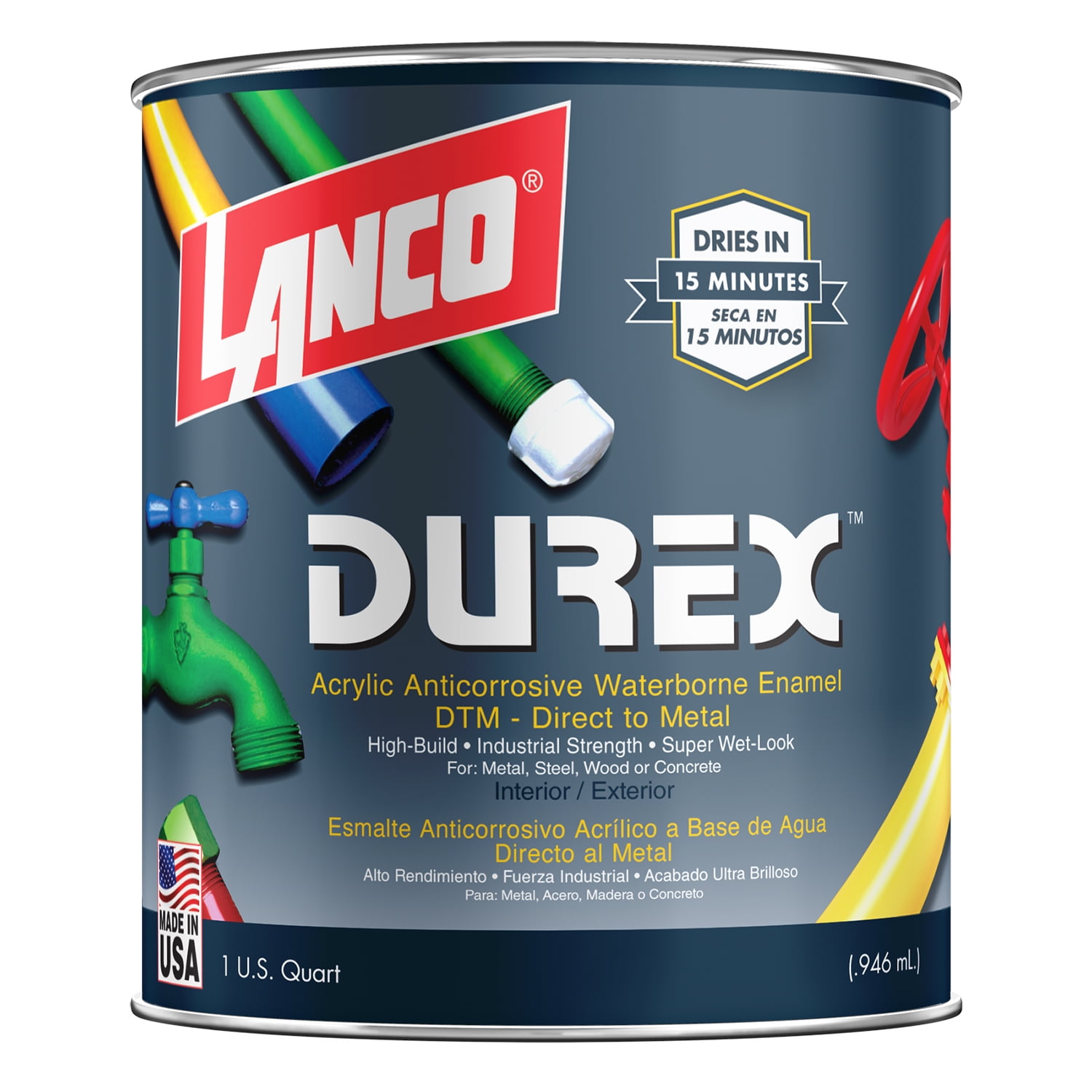 Lanco Durex Gloss White Finish, 1 Quart