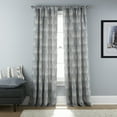 thumbnail image 1 of Lanco Evelyn Rod Pocket Single Window Curtain Panel, Rod Pocket, 1.5", Semi-Sheer, Grey, 50 x 84", 1 of 4