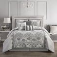 thumbnail image 1 of Lanco Fabric Textured Comforter Sets, California King, Gray, 7-Pieces, 1 of 7