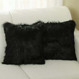 Mainstays Long Hair Faux Fur Backrest Pillow, Blush