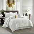 thumbnail image 1 of Lanco Floral Shabby Chic 7 Piece Comforter Set White, Bed Size California King, Fill Material Polyester, 1 of 5