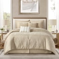 thumbnail image 1 of Lanco Gold Comforter Set King Size , 10 Piece Jacquard Bedding Set , All Season Home Decor, 1 of 7