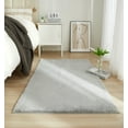 thumbnail image 1 of Lanco Grey Rubbit Faux Fur Rug , 2.5' x 3.83' , Super Soft Fluffy Area Rug for Living Room Bedroom, 1 of 5