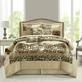 thumbnail image 1 of Lanco Leopard Print 7 Pieces King Comforter Set, Bed in a Bag, Gold Matching Pillows & Shams, Bed Skirt, Ultra-Soft, 1 of 7